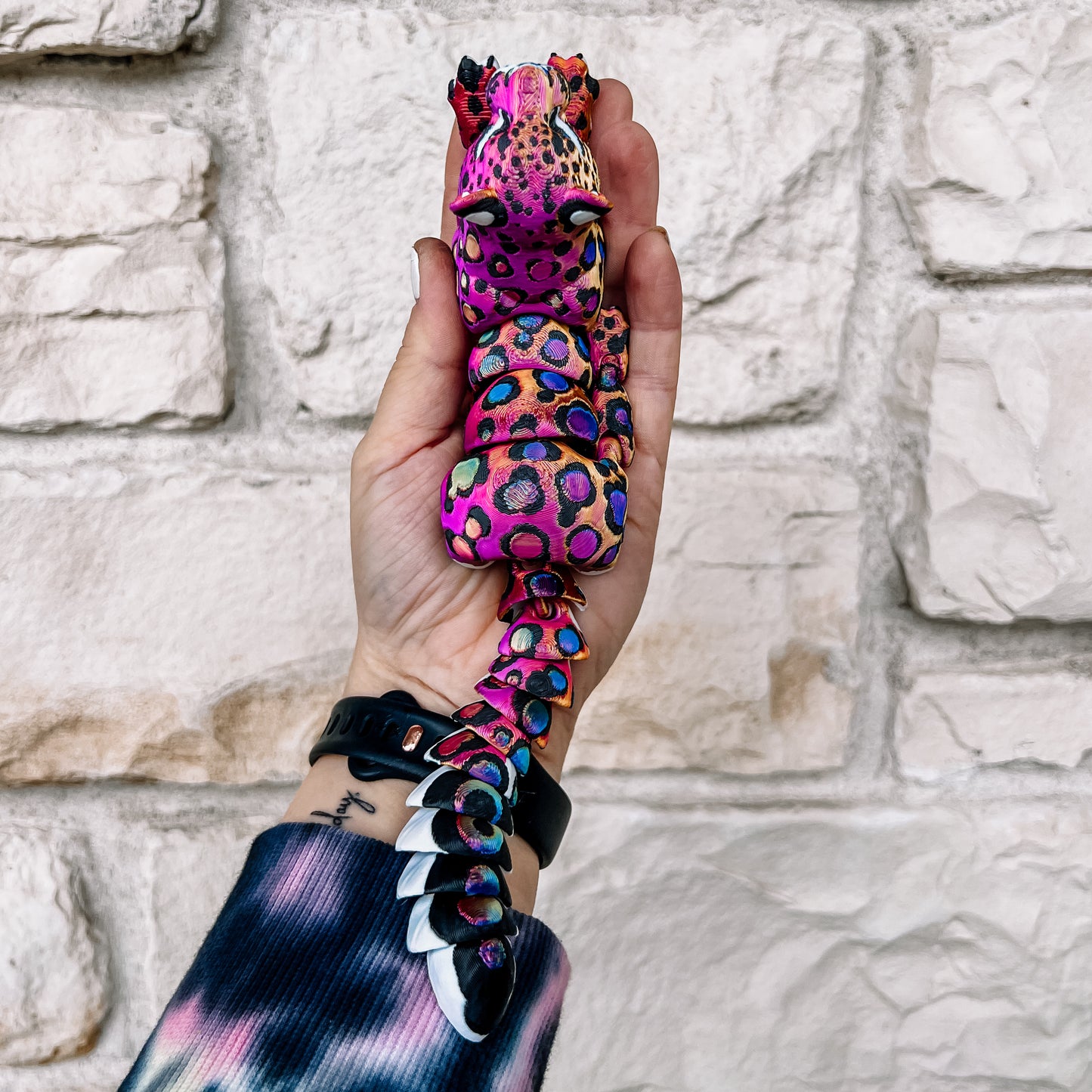 3D Printed Articulated Lisa Frank Leopard