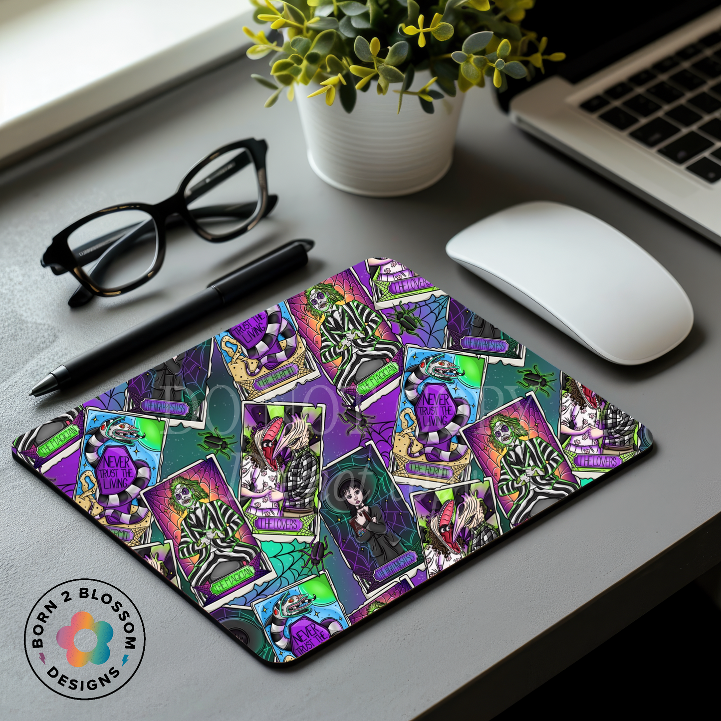 Beetle Tarot Card Mouse Pad