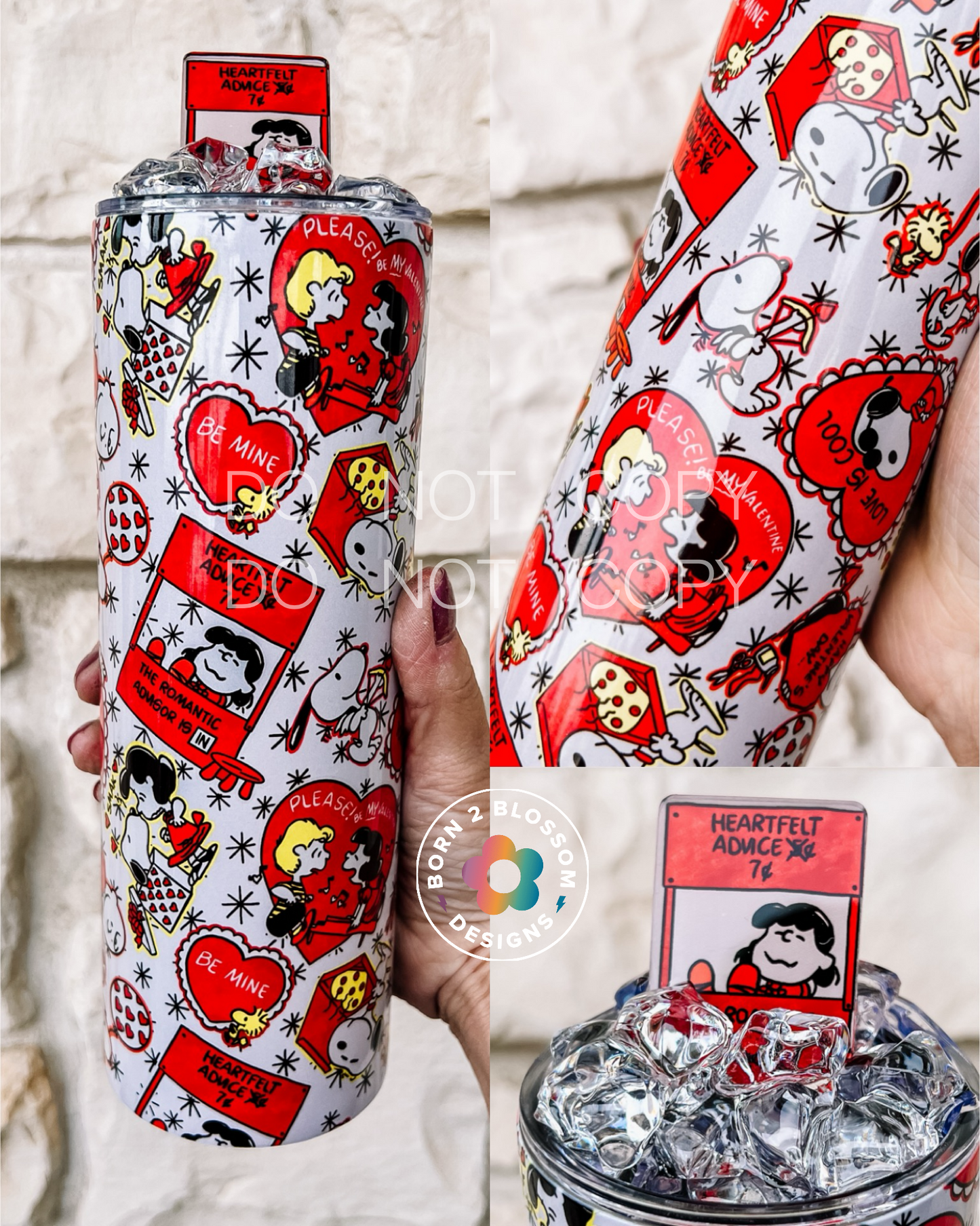 Charlie Brown Valentine Tumbler