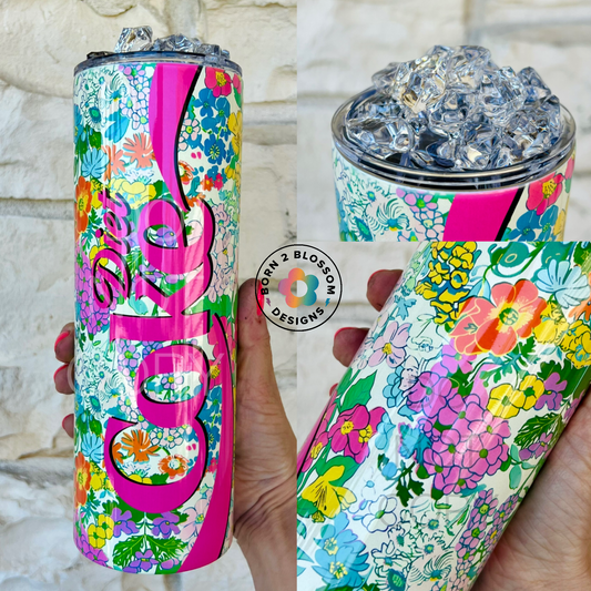 Floral Diet Coke Tumbler