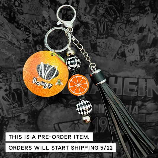Tragic Kingdom Beaded Keychain