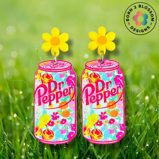 Floral Dr Pepper Dangles