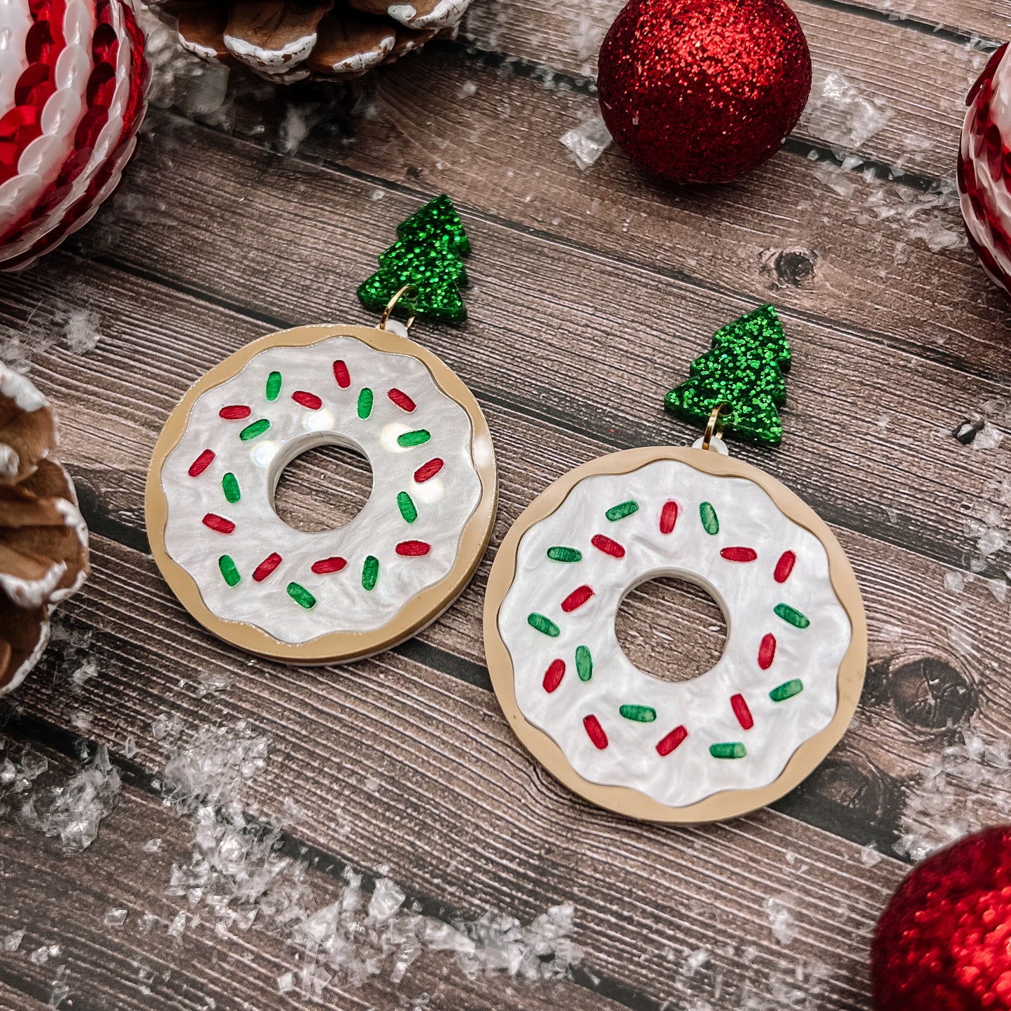 Christmas Donuts & Coffee Dangles