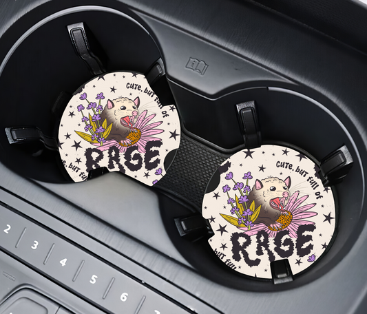 Opossum Rage Coaster Set