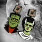 Vintage Frankenstein & Bride Dangles
