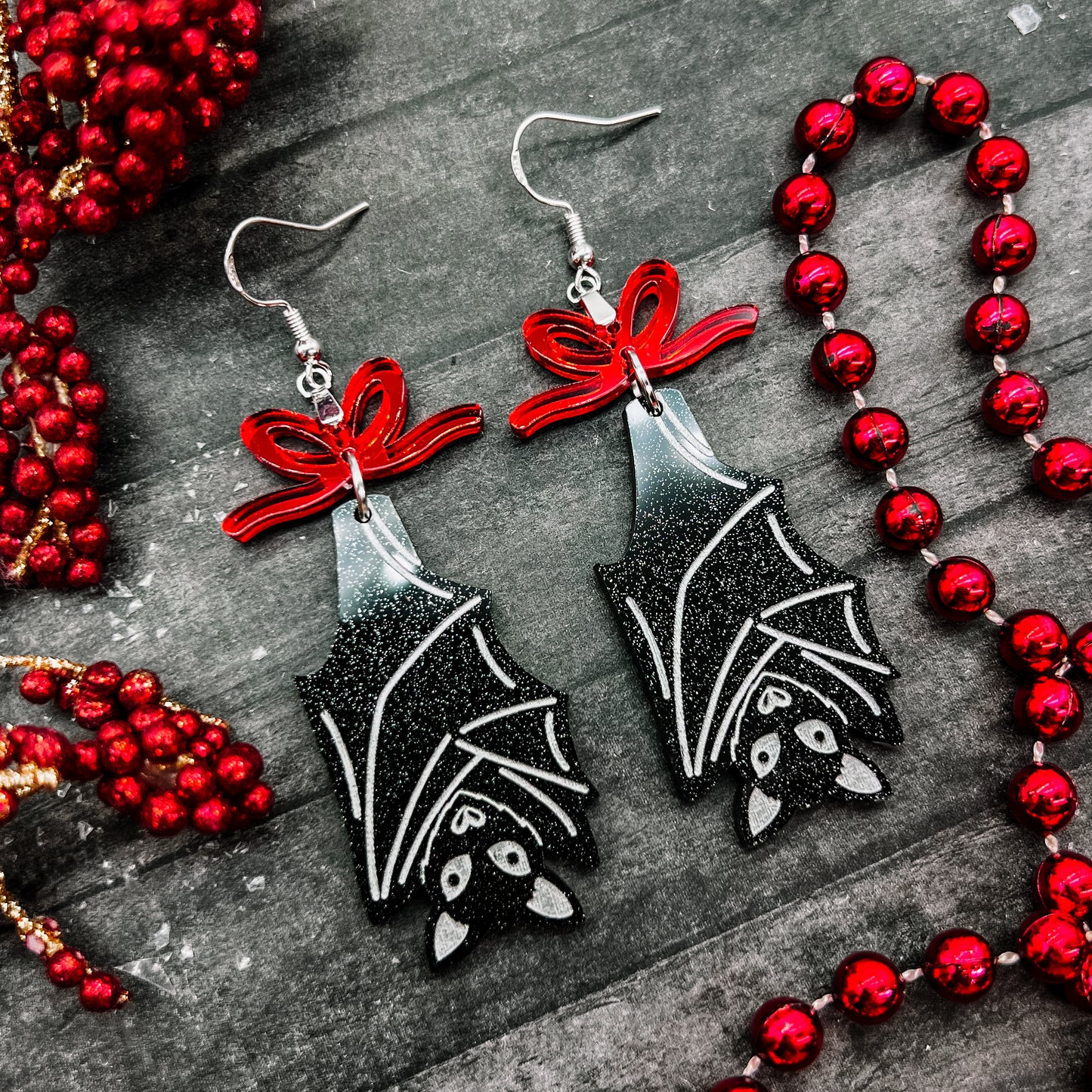 Christmas Bats Dangles