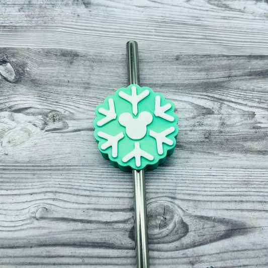 3D Printed Snowflake Mouse Straw Topper