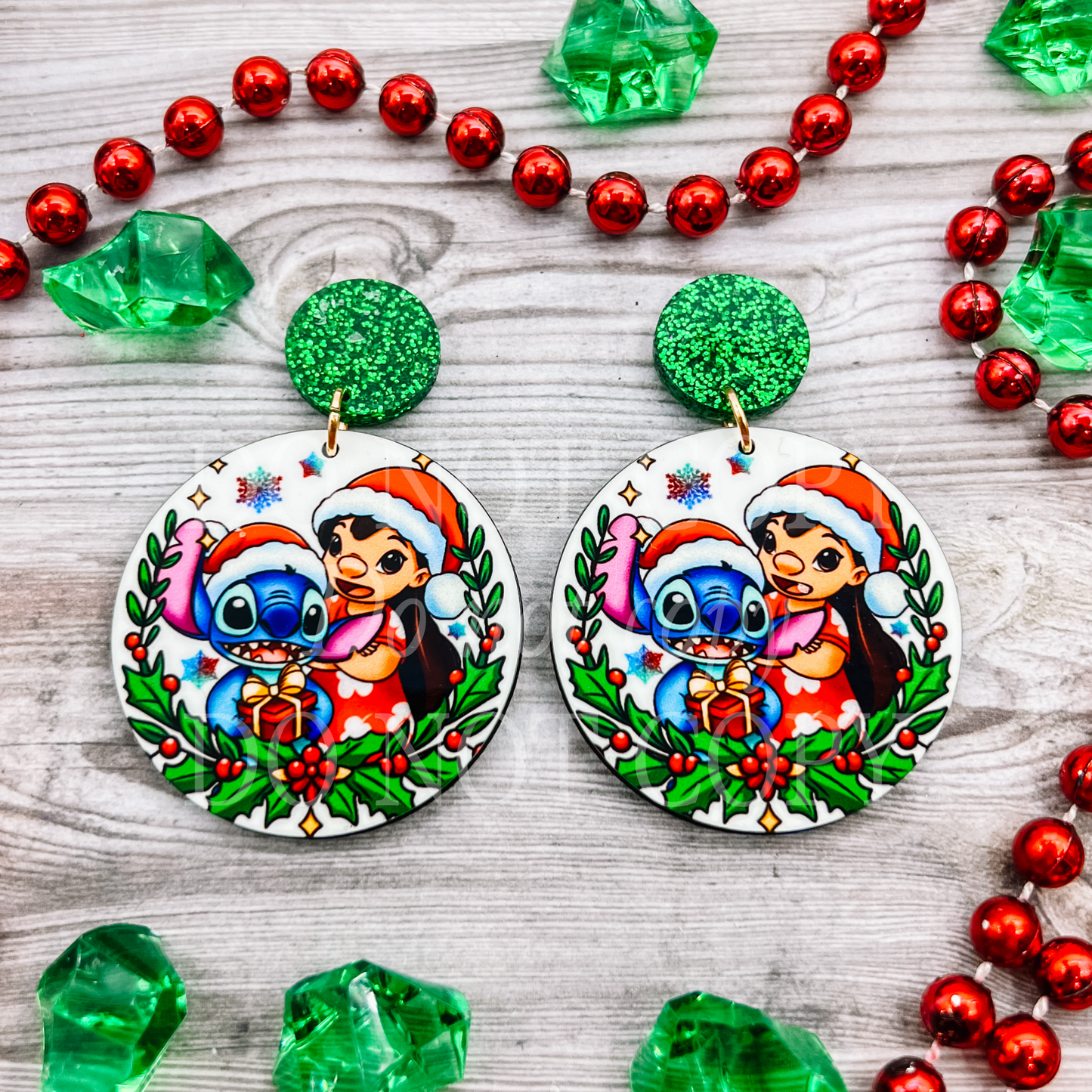 Christmas Lilo & Stitch Dangles