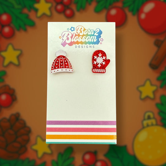 Hat & Mitten Stud Earrings