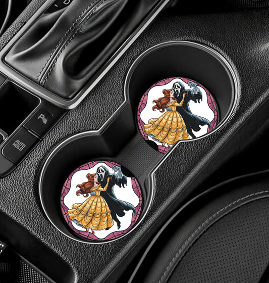 Ghostface X Belle Car Coaster Set