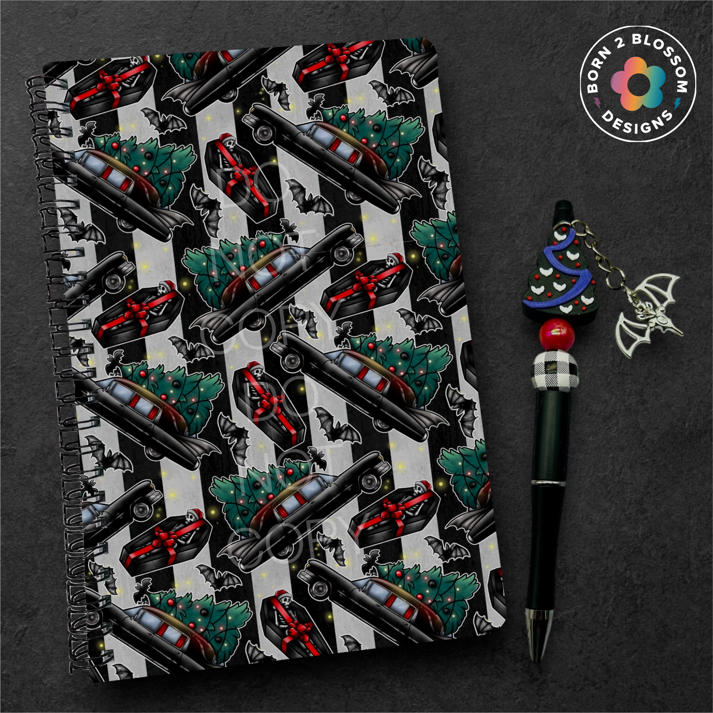 Christmas Hearse Notebook & Pen Set