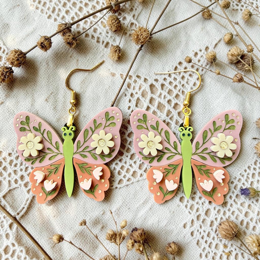Floral Butterfly Dangle