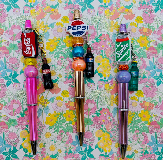New Floral Soda Pens with Soda Charms