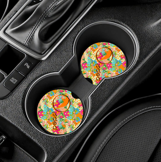 Floral Pepsi Car Coaster Set
