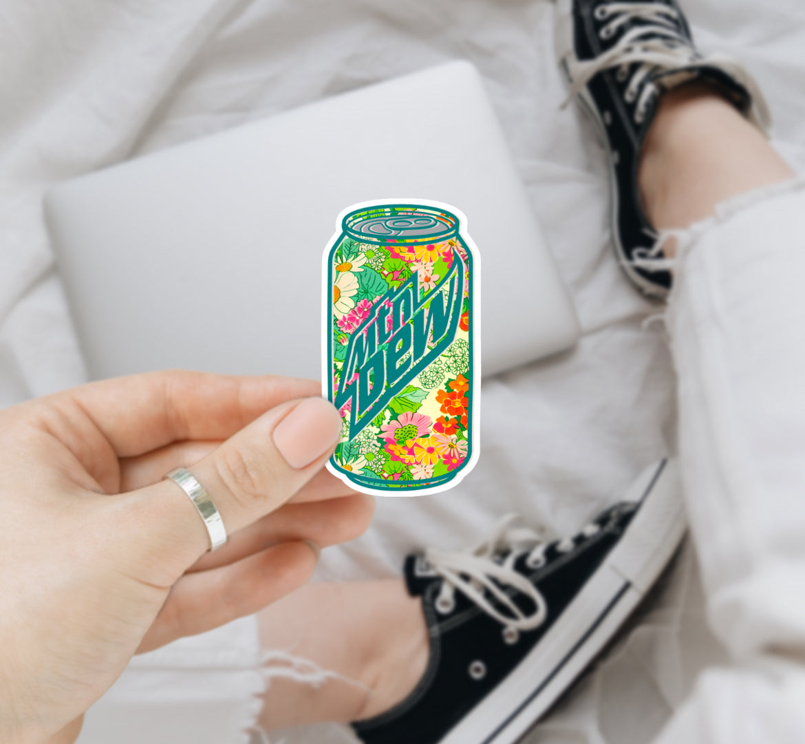 Floral Soda Vinyl Decals (8 Designs Available)