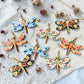 Floral Dragonfly Wood Dangle (4 Patterns Available)