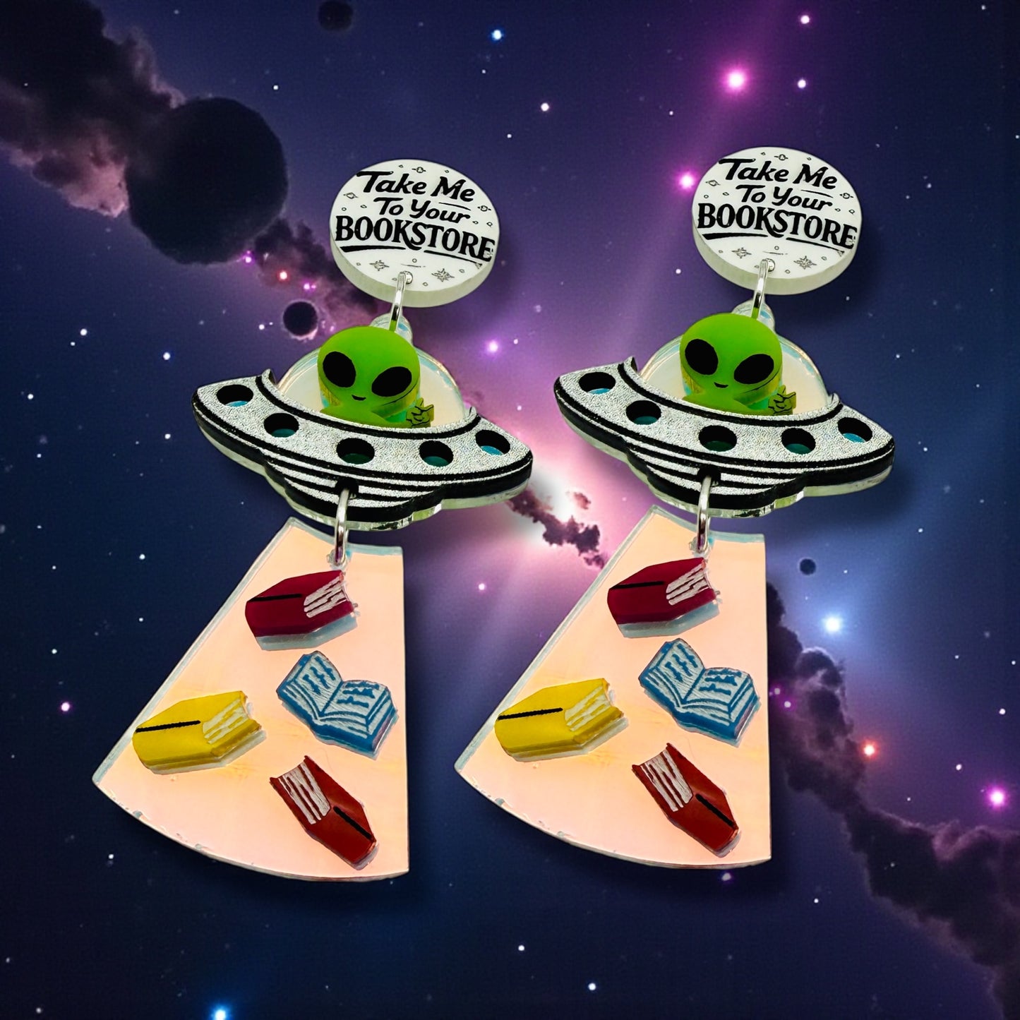 Alien Book Abduction Dangles