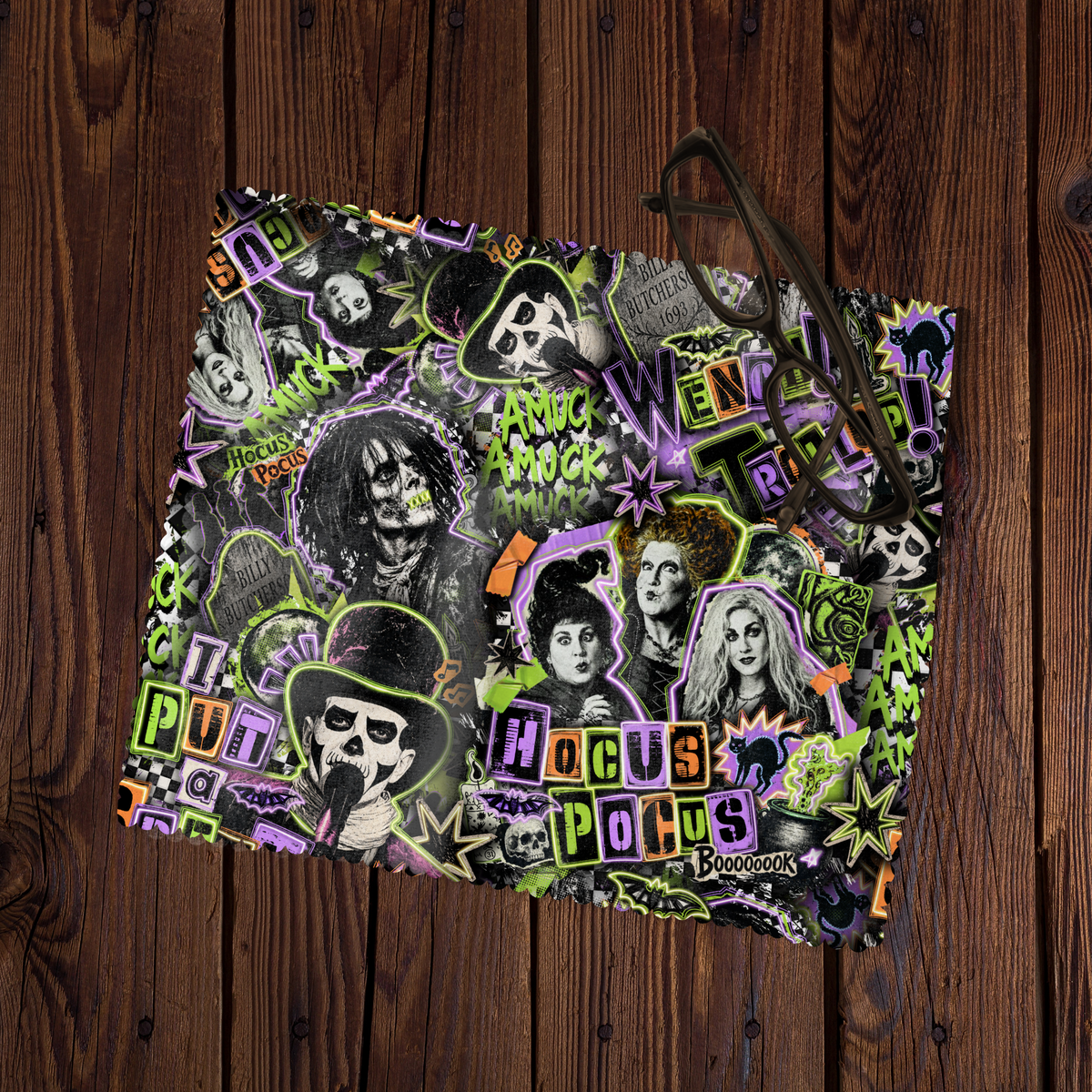 90s Halloween Witches Eyeglass Cleaning Cloth