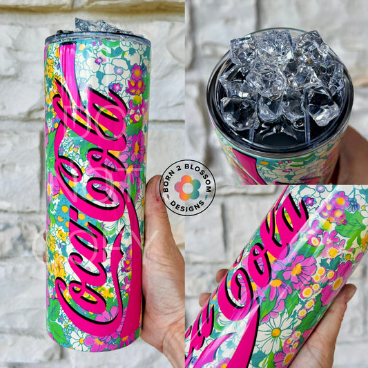 Floral Coke Tumbler