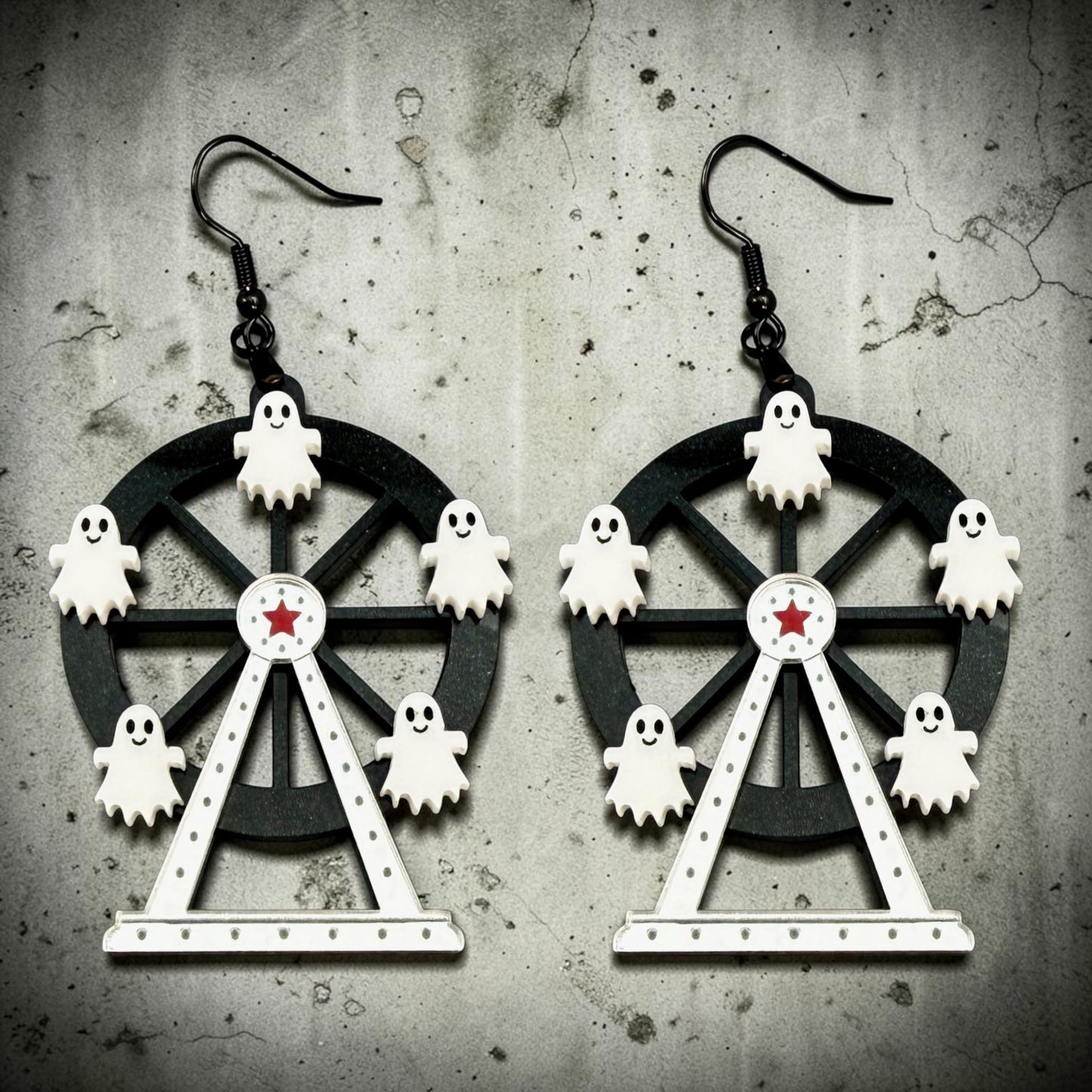 Ghost Ferris Wheel Dangles