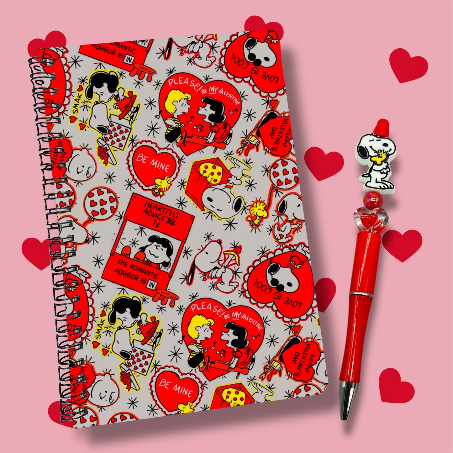 Charlie Brown Red Valentine Notebook & Pen Set