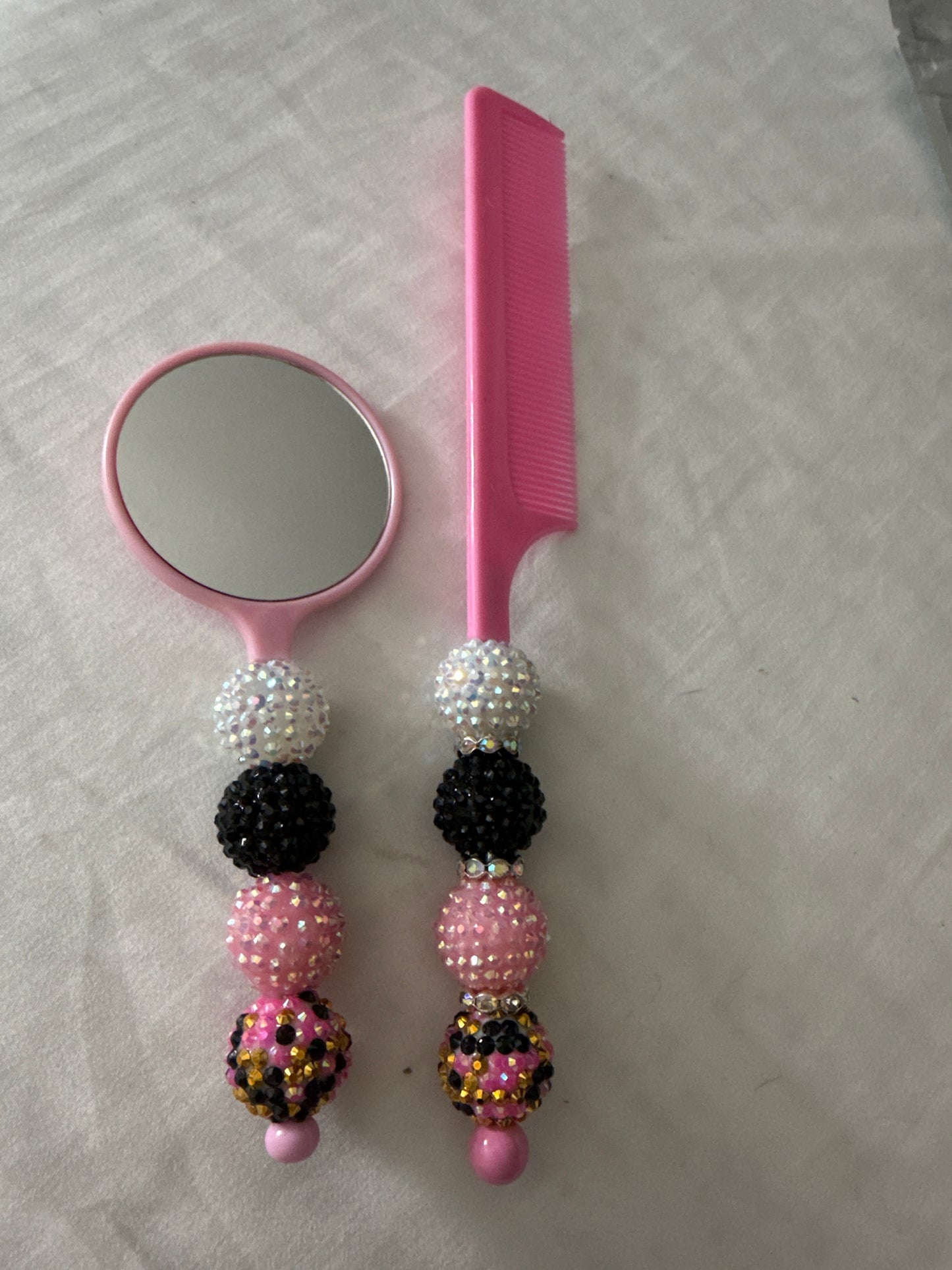 Ok Clearance beaded comb and brush set
