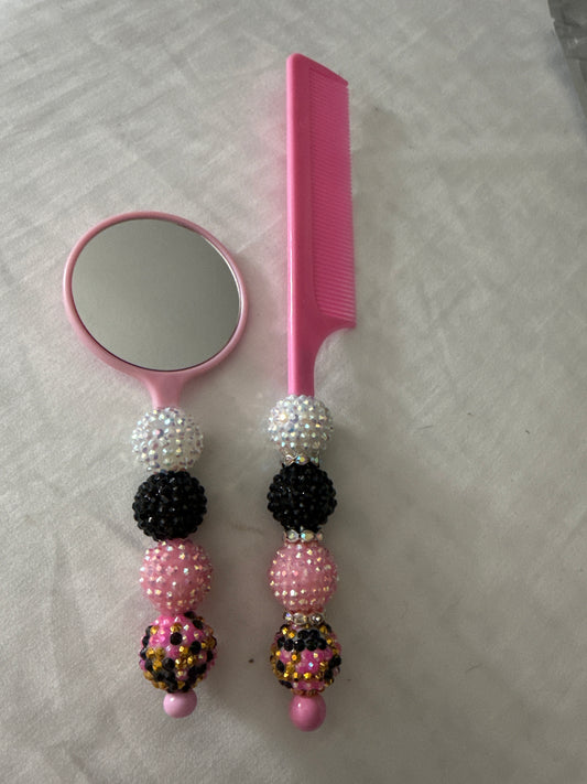 Ok Clearance beaded comb and brush set