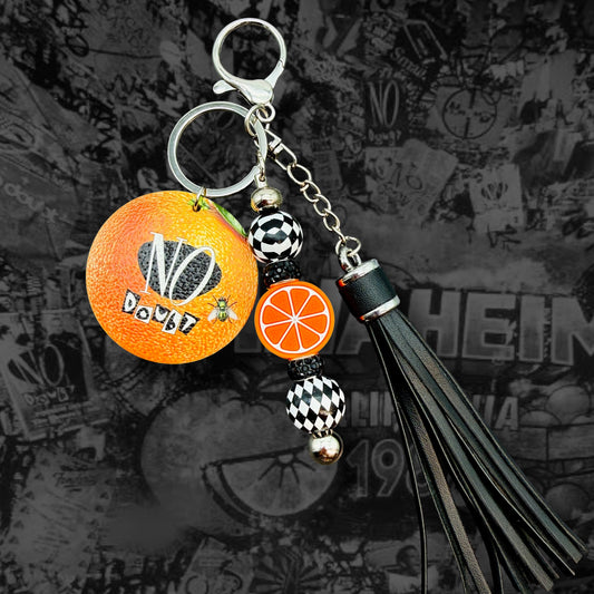 Tragic Kingdom Beaded Keychain