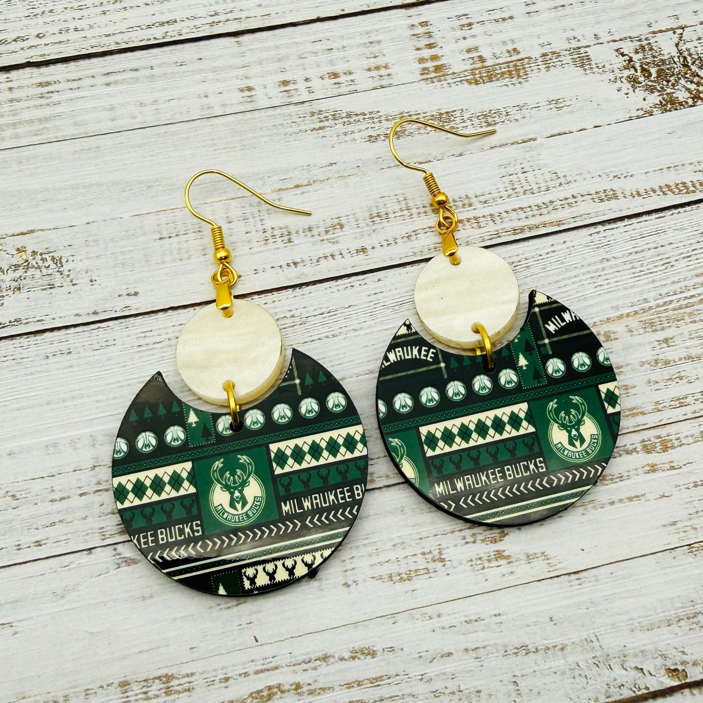 Milwaukee Bucks Circle Dangles