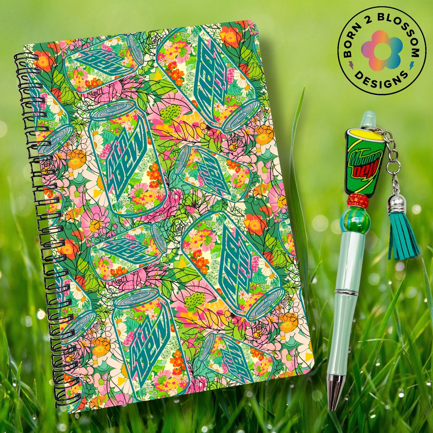 Floral Soda Notebook & Pen Set (7 Designs Available!)