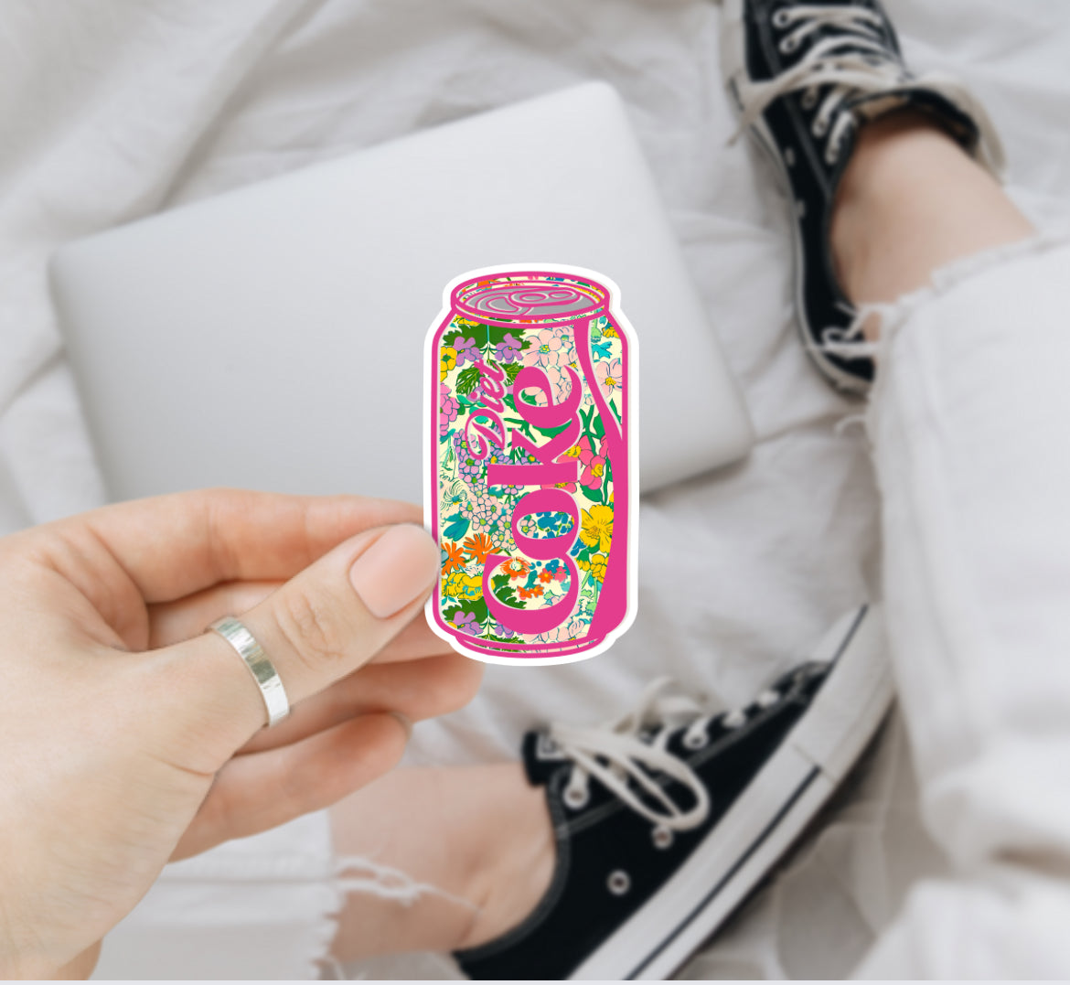 Floral Soda Vinyl Decals (8 Designs Available)