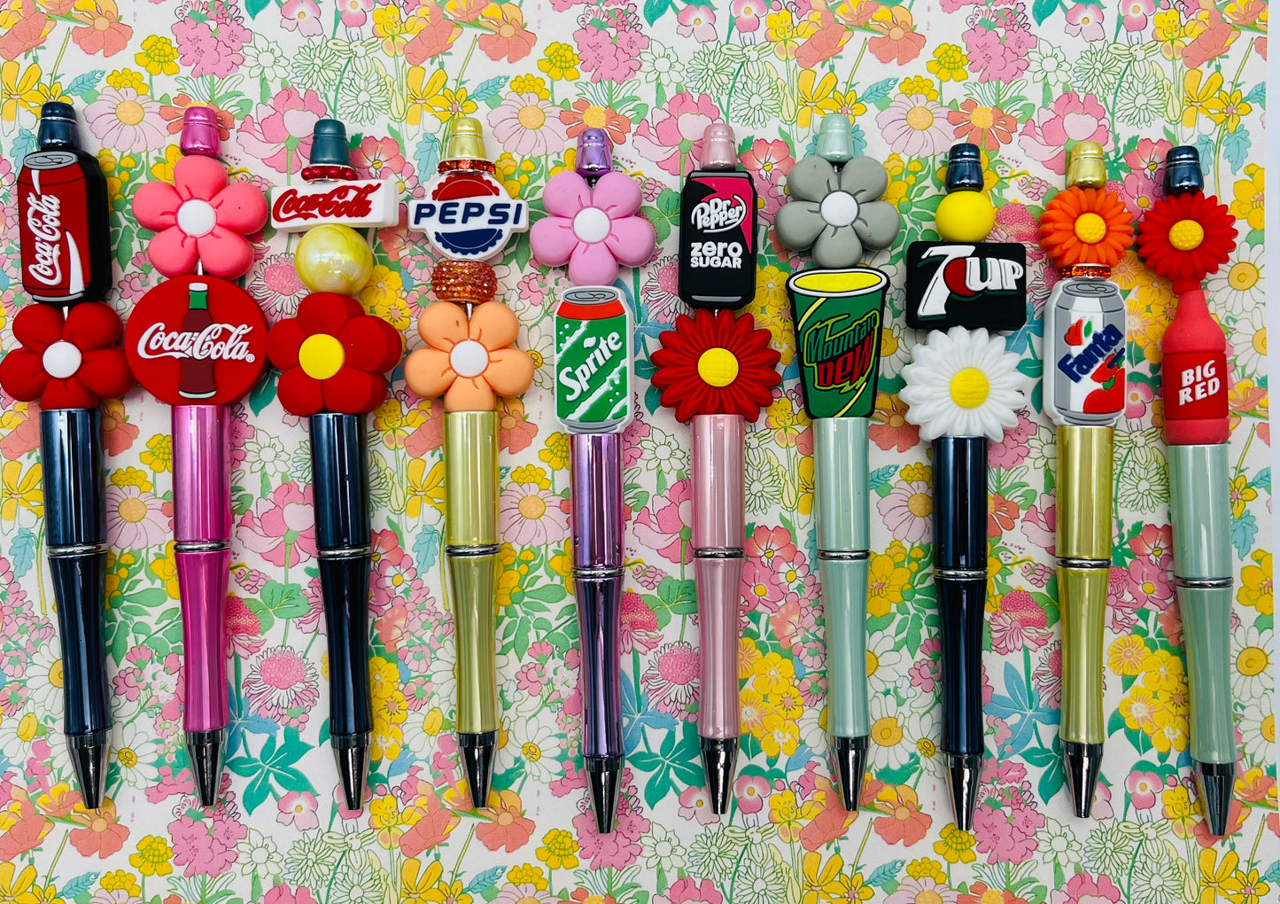 Floral Soda Pens