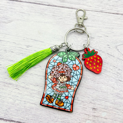 80s Cartoon Stained Glass Keychain (3 Character Choices)