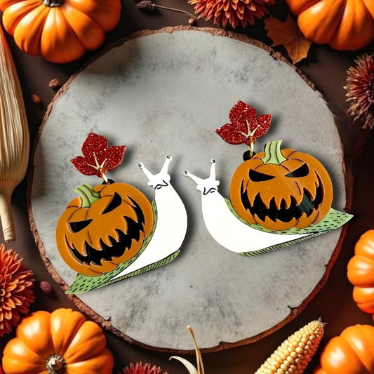 Pumpkin Snail Dangles (2 Versions Available)