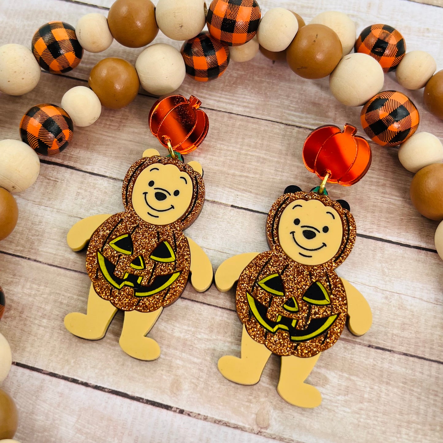 Pumpkin Pooh Dangles