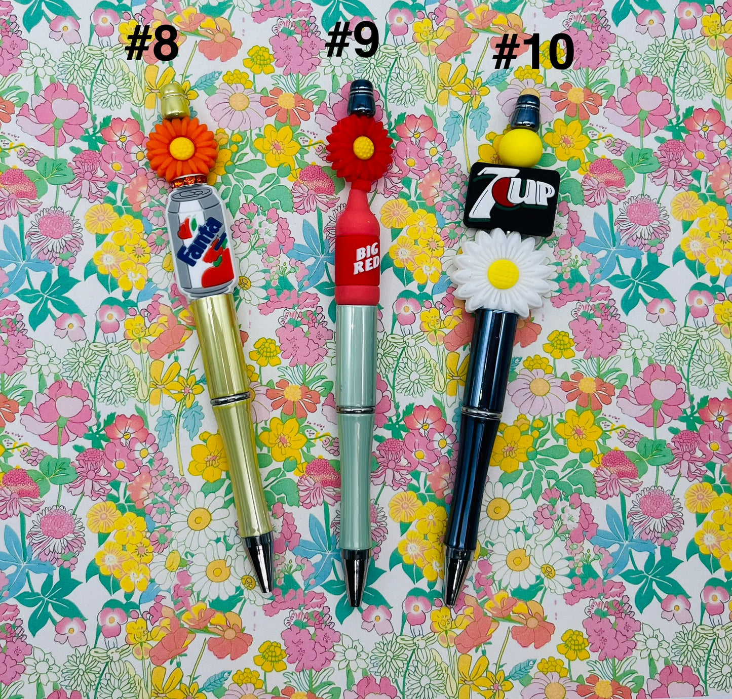 Floral Soda Pens