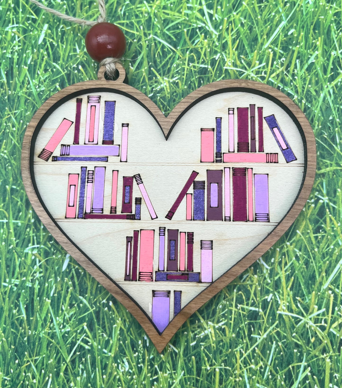 MAY CLEARANCE Heart Shelf with Books
