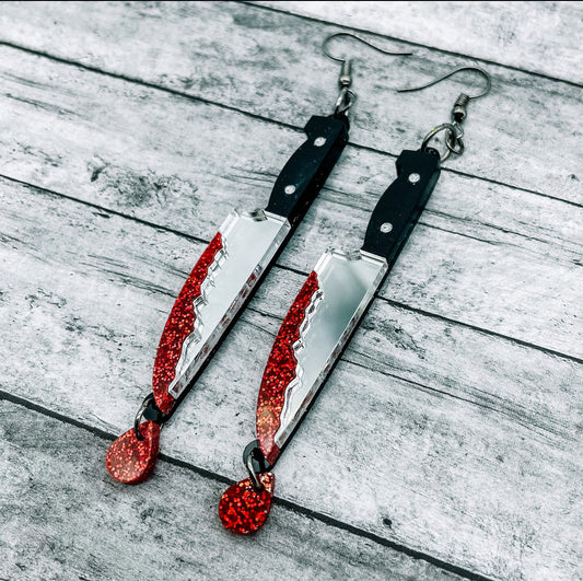 NOV CLEARANCE Bloody Knife Dangles