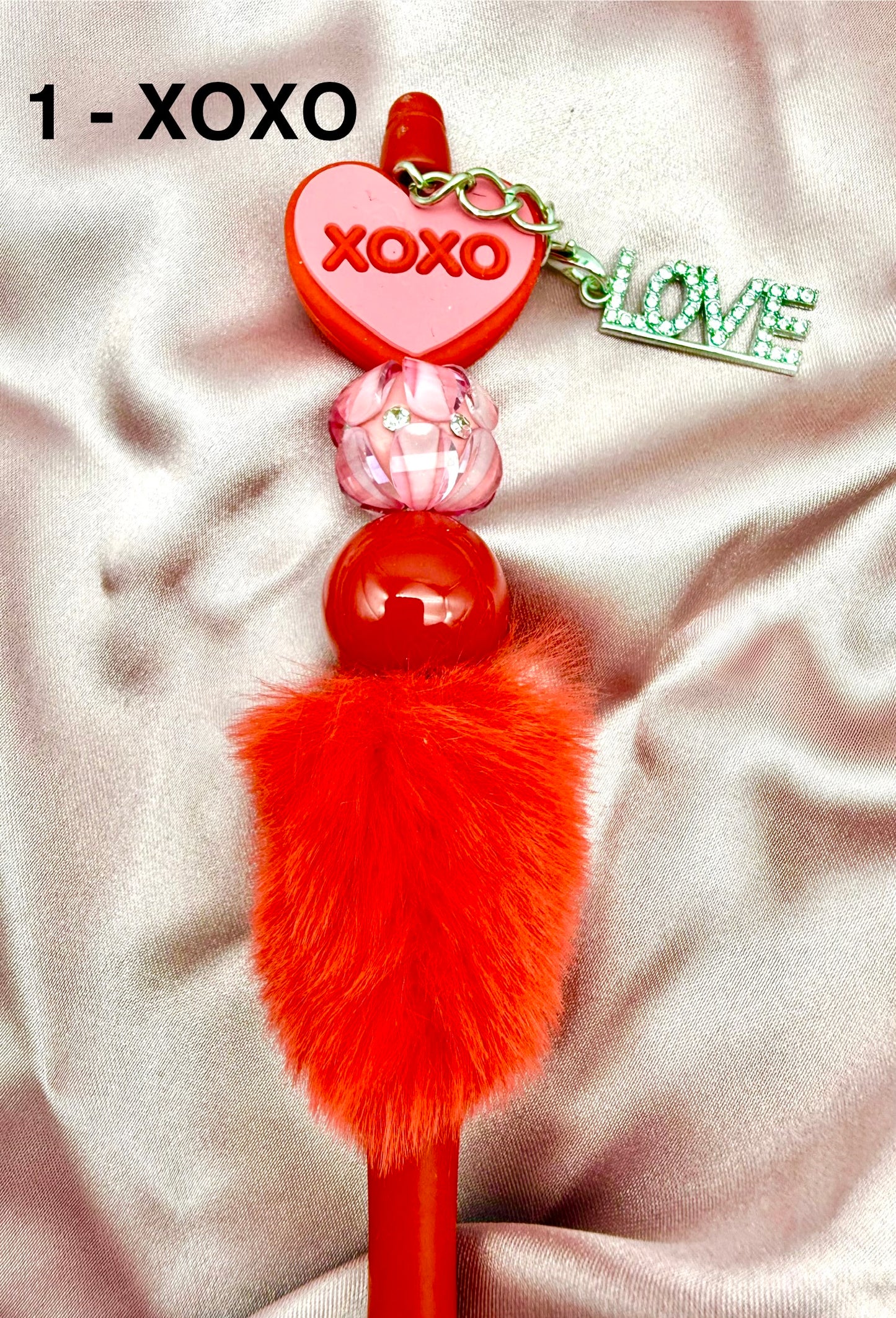 Furry Valentines Conversation Beaded Pens