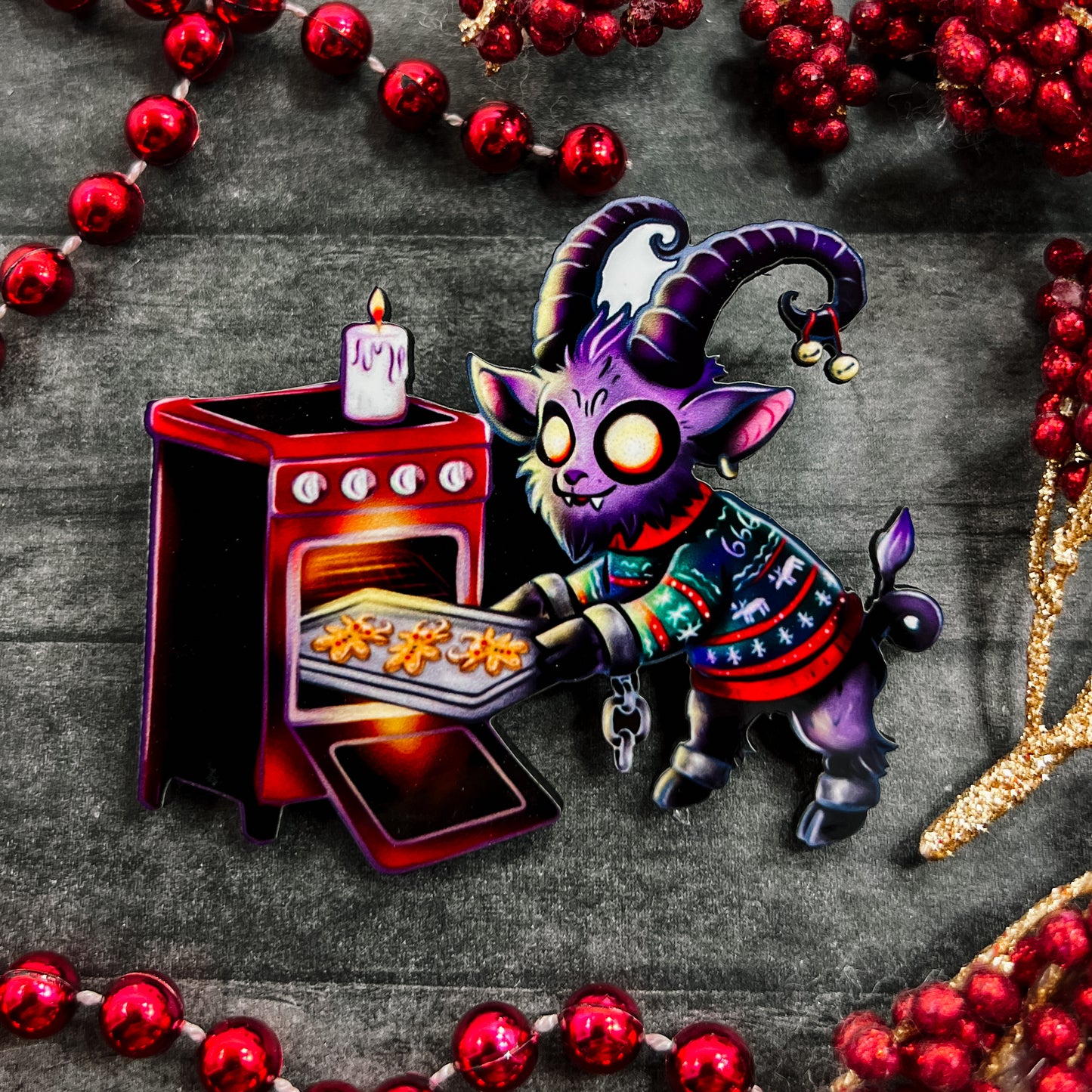 Baking Krampus Brooch