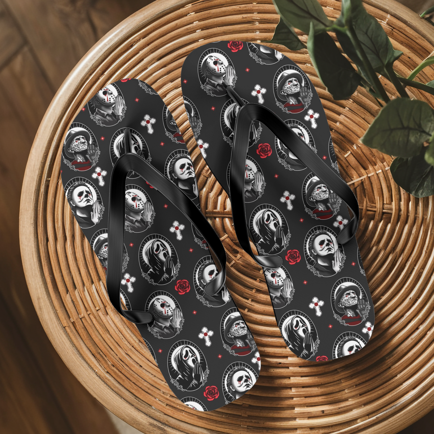 Horror Saints Flip Flops