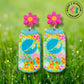 Floral Diet Pepsi Dangles