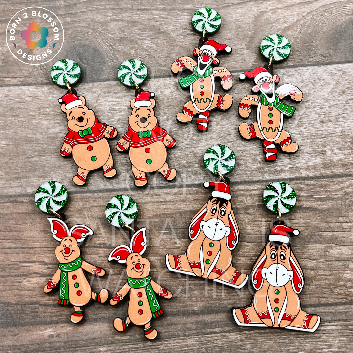 DEC CLEARANCE Hundred Acre Woods Gingerbread Dangles