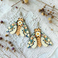 Floral Cicada Wood Dangle (4 Patterns Available)