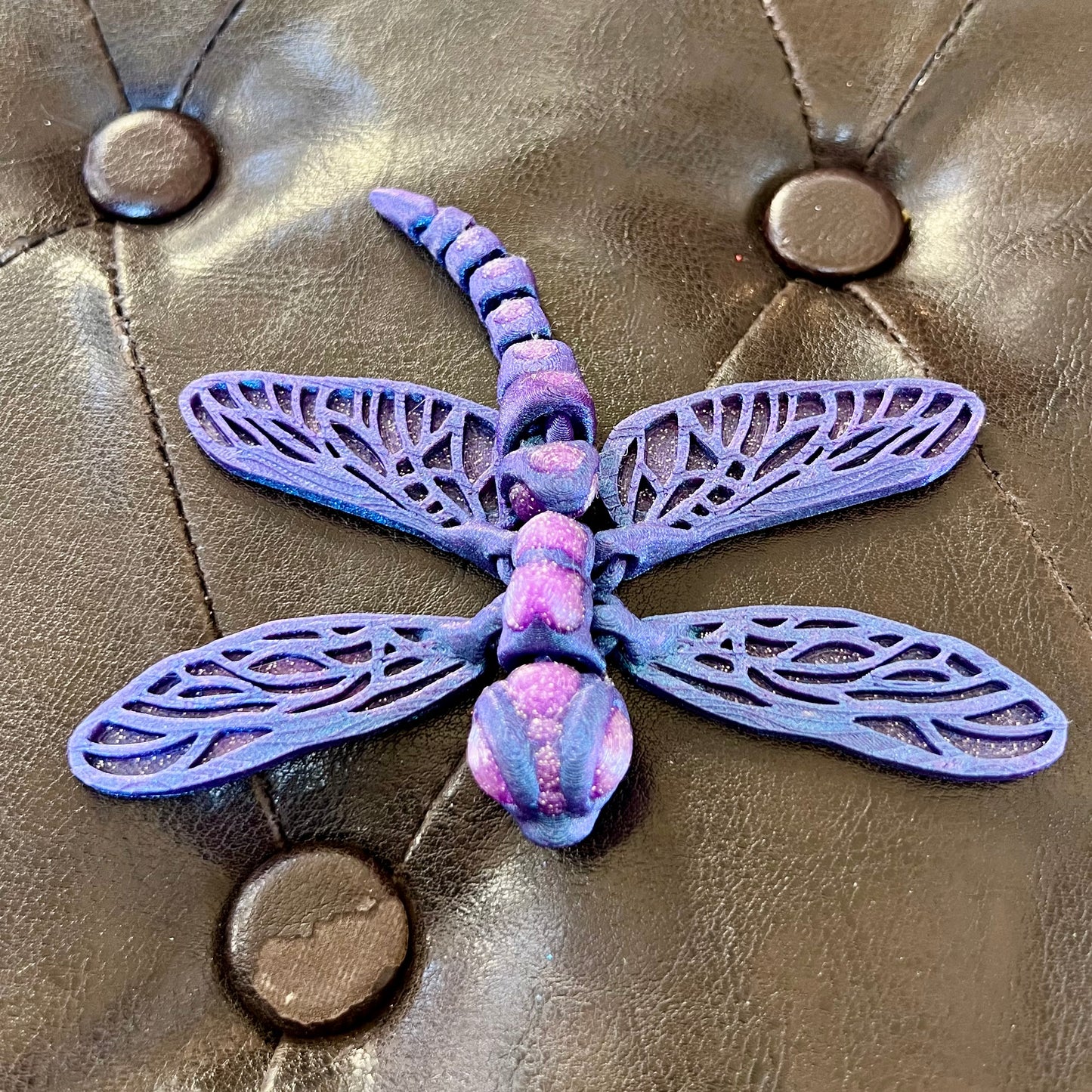 DEC CLEARANCE 3D Printed Dark Purple Dragon Fly