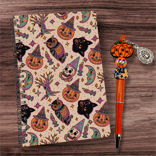 Vintage Halloween Notebook & Pen Set