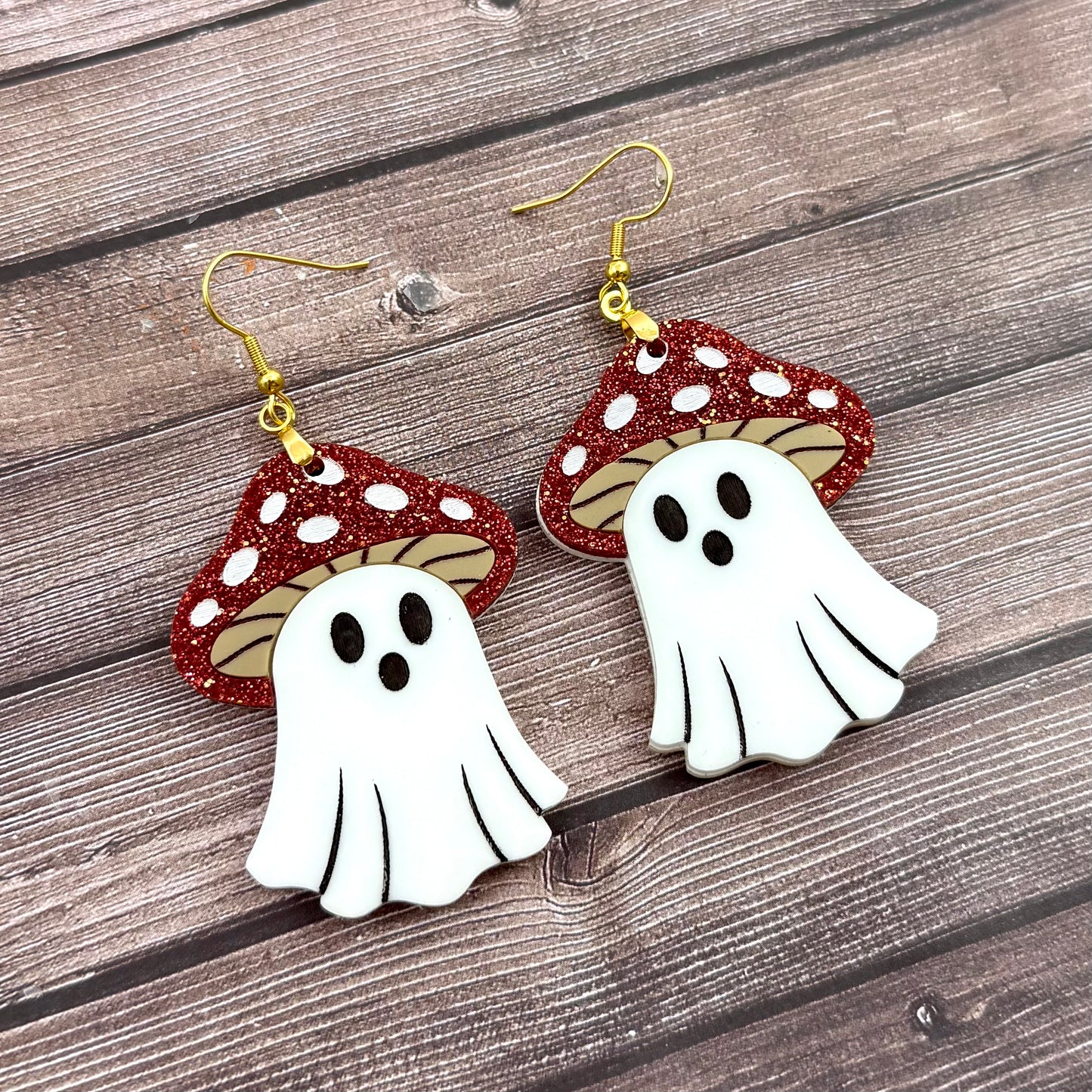 Mushroom Ghost Dangles