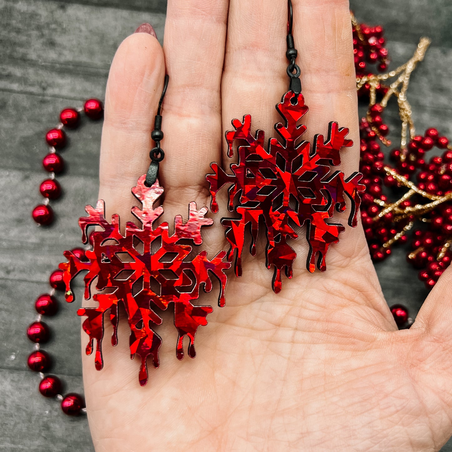 Bloody Snowflake Dangles