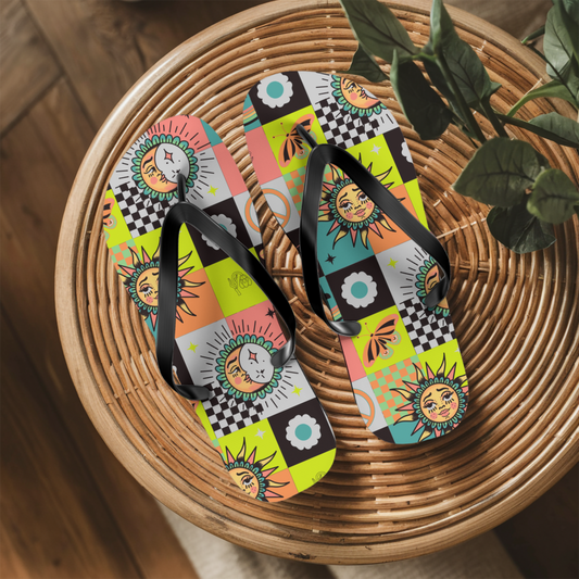 Sun & Moon Flip Flops