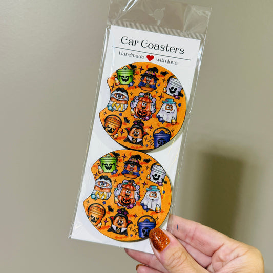 McDonalds Halloween Car Coaster Set